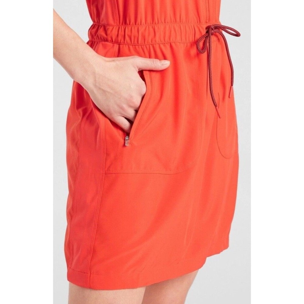 Athleta Expedition Dress Womens 4 Orange Featherweight Stretch Skort Hiking - Picture 3 of 14